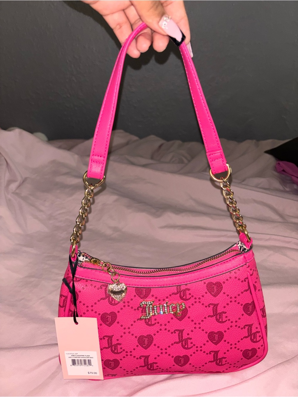 Juicy Couture Pink Flash “Juicy Forever” Shoulder Bag